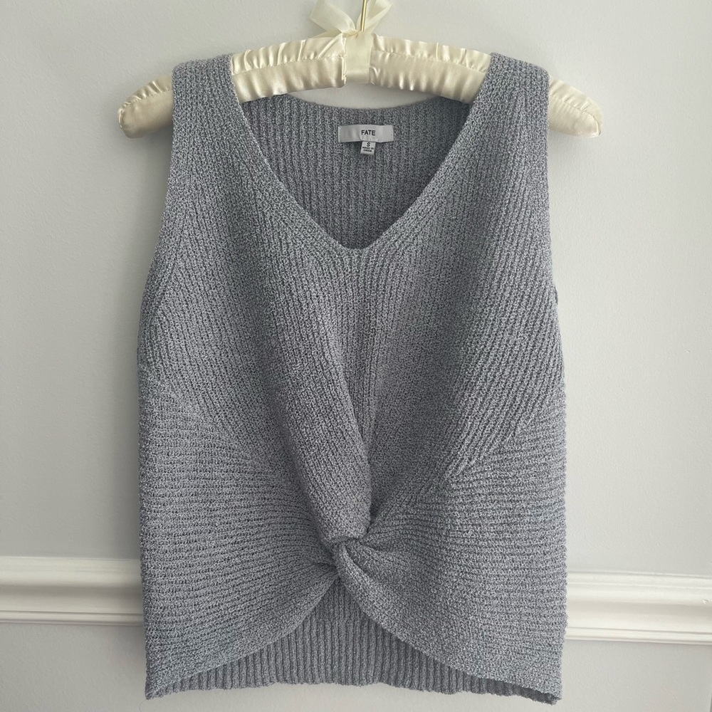 Fate Knot Front Knitted Tank (S)